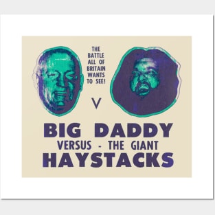 Big Daddy vs Giant Haystacks poster Posters and Art